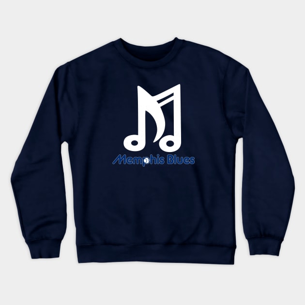 Defunct Memphis Blues Baseball 1976 Crewneck Sweatshirt by LocalZonly